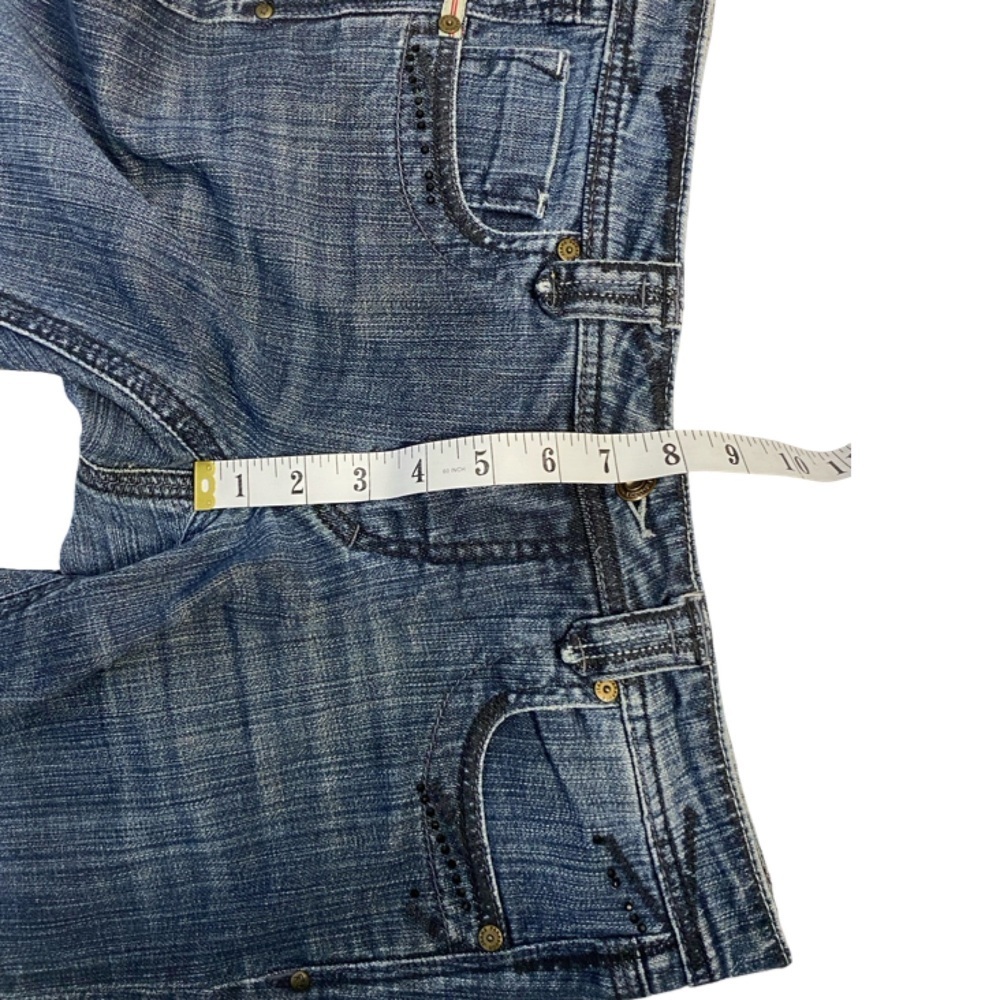 Parasuco Denim Legend Straight Leg Blue Jeans Crystal Embellishment Size 28 - Picture 5 of 16